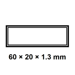 Tubo rectangular 60x20x1.3